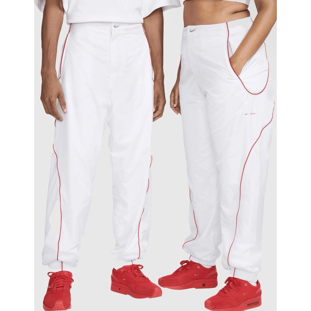 Nike x Jacquemus Track Pants White University Red FV5701-100 Men’s Size Large